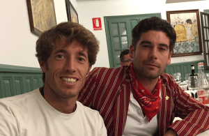 Manuel Escribano and Alexander Fiske-Harrison (on Tramadol and Oxycodon for broken ribs, see post here. (Photo: Lore Monnig)